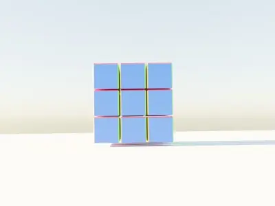 Rubiks cube  Low-poly 3D model