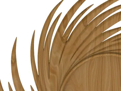 Carved picture frame STL 3D model 16