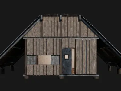 Medieval Houses 60- 4K Textures Game Ready Low-poly 3D model