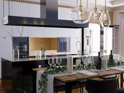 Kitchen Interior Scene 3D model