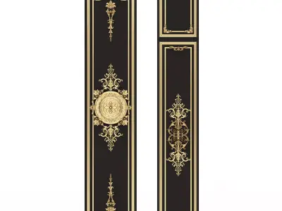 Carved Decoration Panel 04 Low-poly 3D model