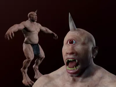 Cyclops 01 Low-poly 3D model