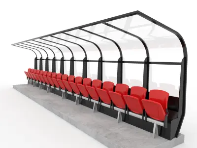 Soccer Bench 13 3D model