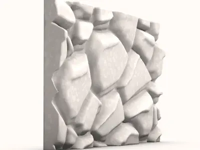Stacked Boulders Wall Prop 3D model