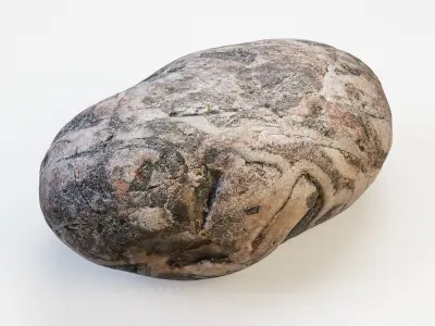 Small Stone 02 PBR Low-poly 3D model