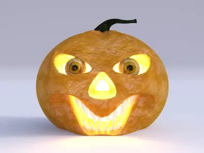 Pumpkin Halloween Rigged Low-poly 3D model