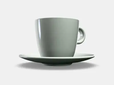 FARGKLAR Cup with saucer 2 Low-poly 3D model