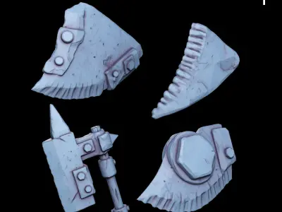 Kitbash Vol03 Ork 40 Unique pieces 3D print model