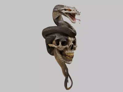 3D Serpent Model Low-poly 3D model