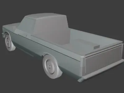 77 Chevrolet Luv Low-poly 3D model