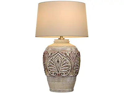 Rustic Southwest Country Nightstand bedside Provence Table Lamp 3D model