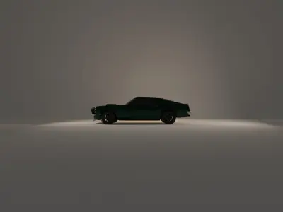 Ford Mustang 1969 Low-poly 3D model