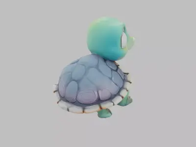 Cartoon Baby Turtle Character - Game Ready 3D Model Low-poly 3D model