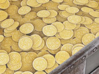 Treasure Chest Low-poly 3D model