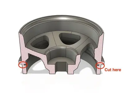 DEEP DISH 20mm Mini-Z wheels 4 offsets 3D print model