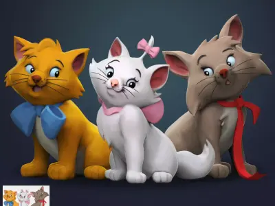 Disney Aristocats Model ZTL 3D model