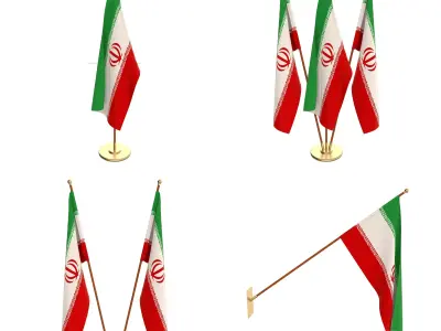 Iran Flag Pack 3D model