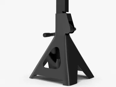 Jack Stand Black Low-poly 3D model