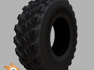 Rubber Tire  Low-poly   Game Ready  VR   AR 3D model Low-poly 3D model