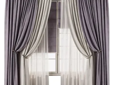 Curtain with Roman 60 3D model