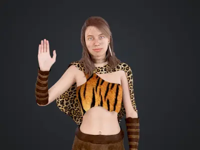 Hominid Low-poly 3D model