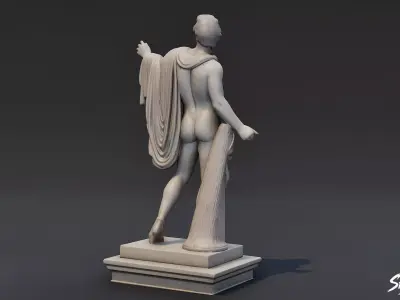 Apollo Belvedere Low-poly 3D model