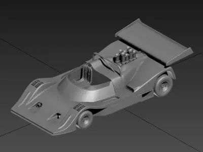 F1 Race Car 3D Model  3D print model