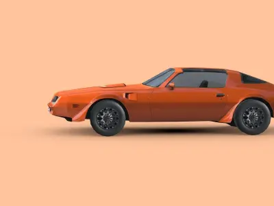 Pontiac Firebird Trans Am 1977 Low-poly 3D model