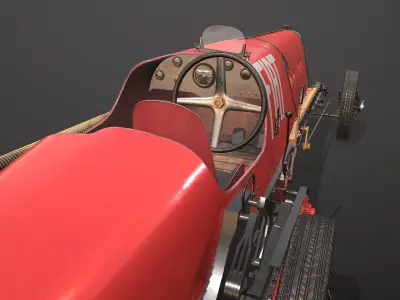car Fiat Mefistofele Low-poly 3D model