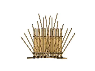 Bamboo Backdrop Traditional Decorative 3D Model Free 3D print model