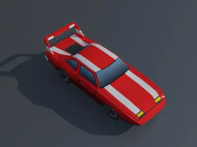 Low Poly Cars - 11 Cars Game-ready  - mobile ready 3D model
