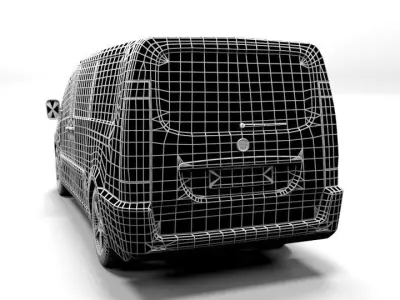 FIAT SCUDO L 2008 LOWPOLY Low-poly 3D model