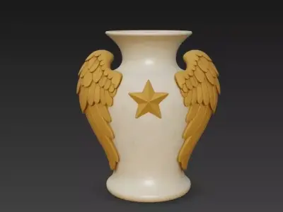 Angel Christmas Vase 3D print model