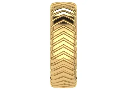 tire pattern style wedding band  3D print model