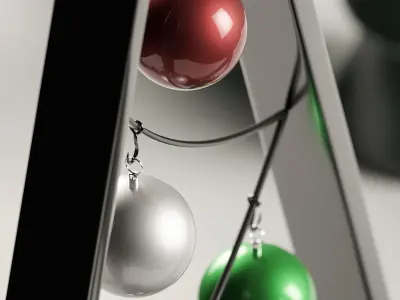 Double A frame Christmas Decoration 3D model