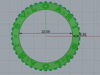 bvlgari ring 3D print model shop