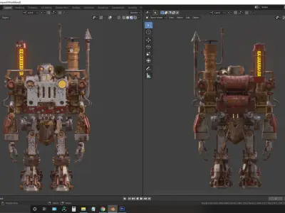 Steampunk Robot 3D model