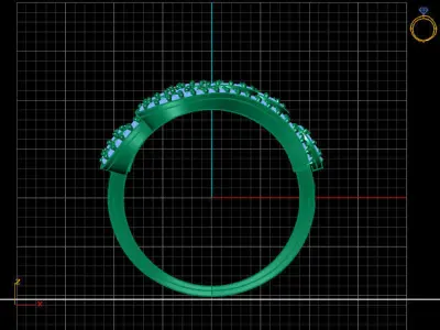 Women Ring 3DM Womens Ring 3d models 3D print model 3D print model 56