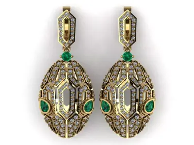 Bvlgari Earrings 3D print model
