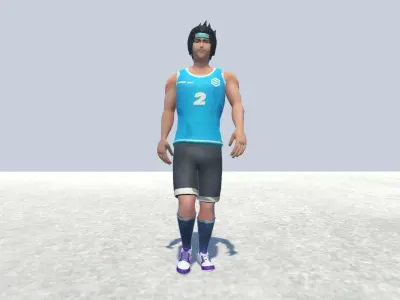 Sports Guy -Basket ball - Volley-Ball player2  Low-poly 3D model