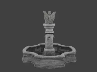 Fountain angel 3D model