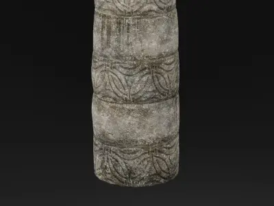 Greek Column Ivy  Low-poly 3D model
