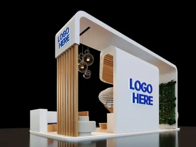 Exhibition Stand - 10m x 5m 3D model - 50m 3D model