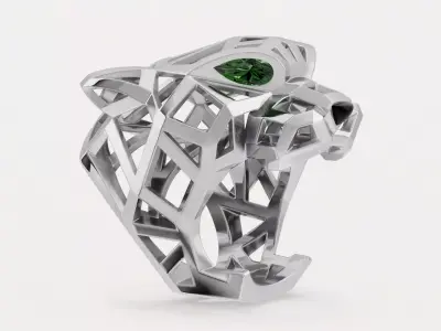 FELINE - RING - MOUTH FINGER OPENING 3D print model
