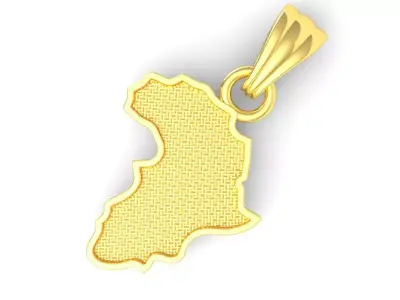 Africa Map Pendant  3D print model