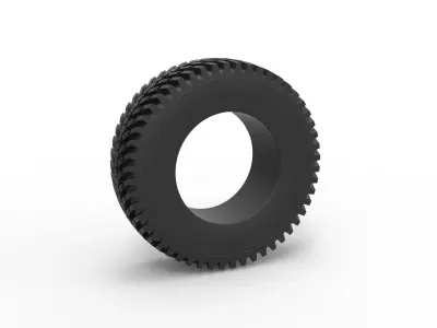 Tractor tire Scale 1 to 25 3D print model