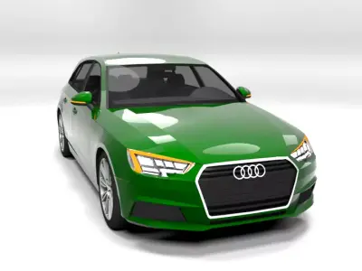 AUDI A4 2016 AVANT LOWPOLY Low-poly 3D model
