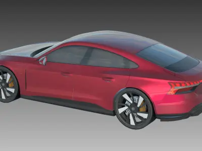 Audi Etron GT 2022 - 3D Model - Fbx - Obj 3D print model