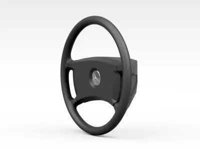 Mercedes-Benz 190 E Steering Wheel Low-poly 3D model