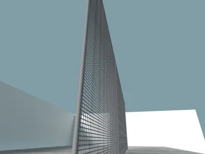 Fence 1 sphere Low-poly 3D model